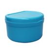 Multi Color Denture Bath Case Leak Proof Lid And Drain Basket For Retainer Storage Oral Care Travel