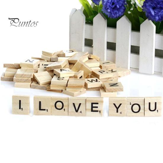 100 шт. деревянные плитки с алфавитом — фото 3