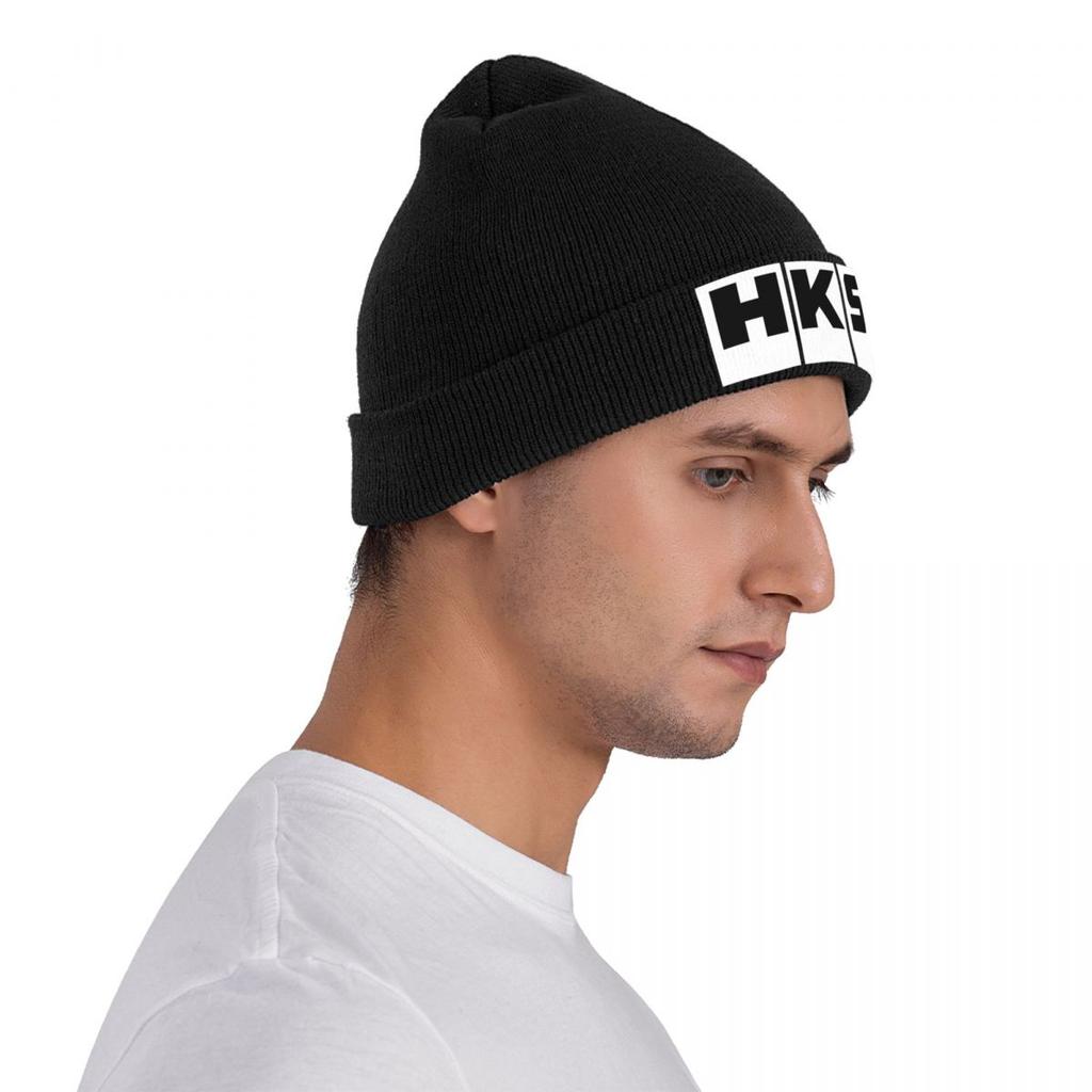 HKS Logo Auto JDM Warme Strickmütze Mode Mützenhut Herbst Winter Outdoor Beanie Hüte für Männer Frauen Erwachsene