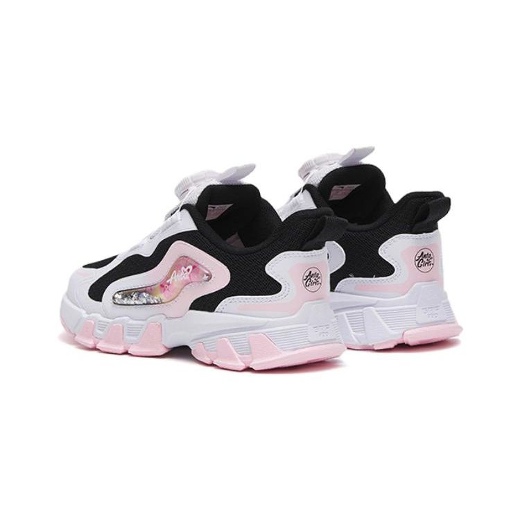 Anta Kids Mountain Language Comfortable Versatile Casual Shoes Kids Casual Shoes Black White Pink 322319980-2