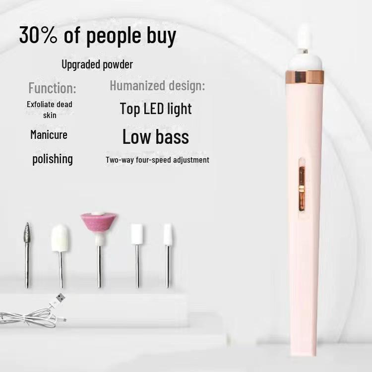 

Электрический полировщик ногтей: Отшелушивает, удаляет лак, маникюрный инструмент для рук и ног розовый