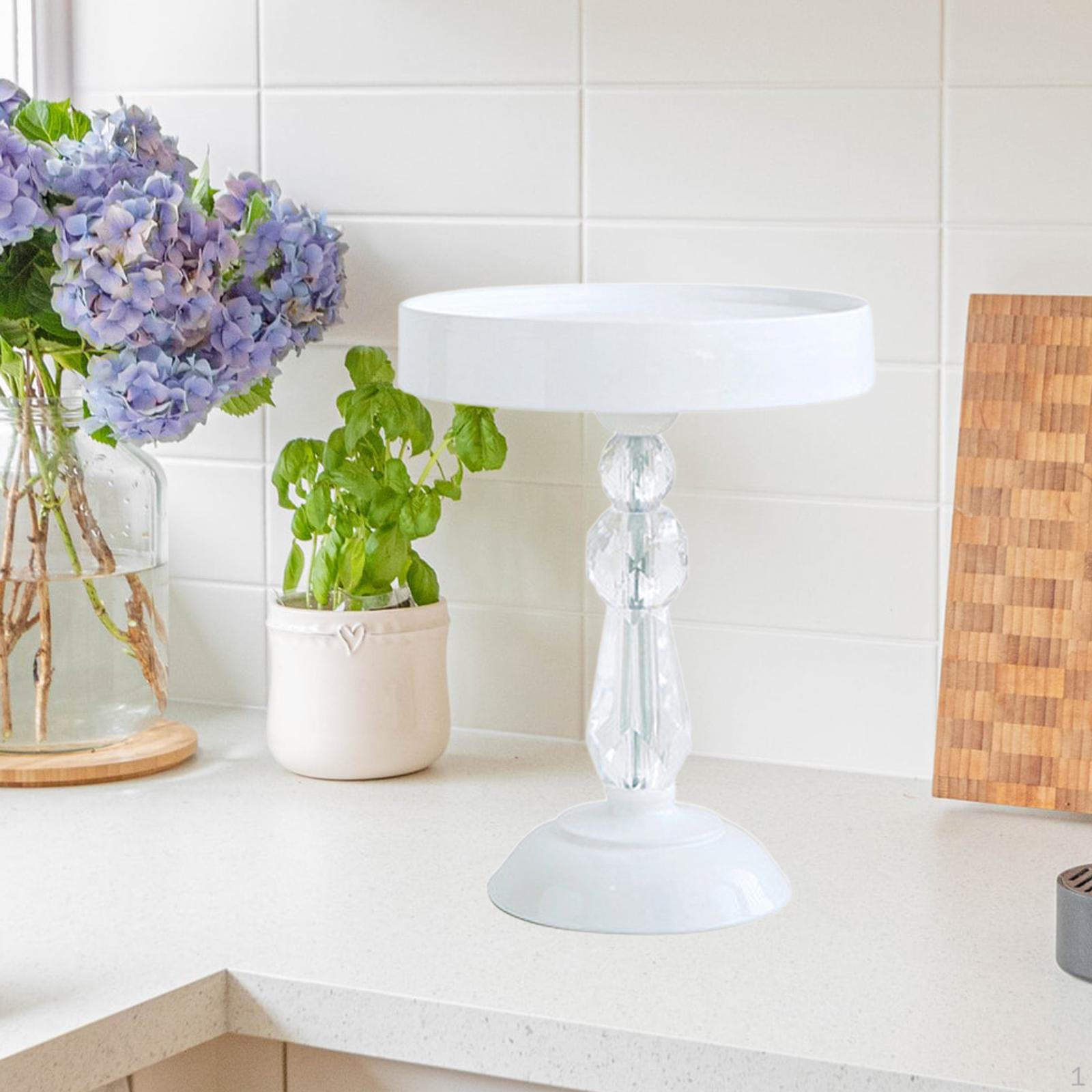 

Cake Stand Serving Tray Multifunction Portable Rack Dessert Plate for Desktop Hotel Birthday белый