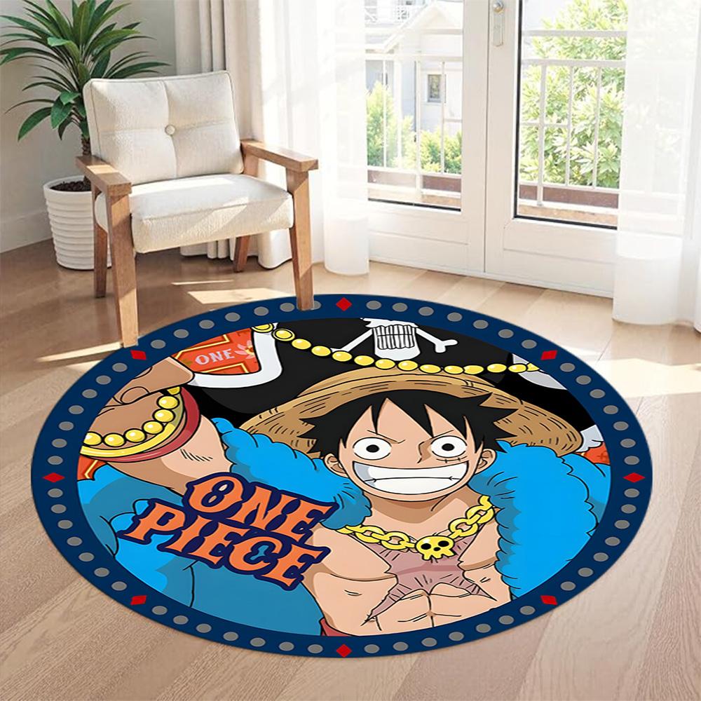 Zoro's Round Floor Mat Suitable for Game Room Entryway Study room Dormitory Anti-slip Round Rug Anime Office Decor Perfect Birthday Christmas Gift Ide