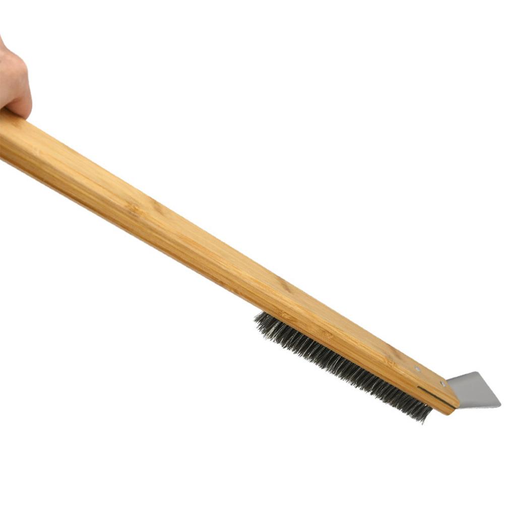Pizza Oven Long Cleaning Brush Stainless Steel Long Handle Cleaning Brush for Cooking Baking Accessories