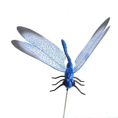 10 Piezas Estacas de Libélula Arte para Jardín Exterior Decorativas de Simulación 3D Estacas Decorativas Decoración de Plantas Césped para Jardín Palo Maceta Decoración de Jardín