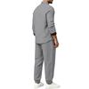 Men's 2‑Piece Linen‑Blend Set, Long‑Sleeve Button Shirt with Contrast Pattern Trim & Chest Pocket, Drawstring Jogger Pants Breathable Casual Outfit