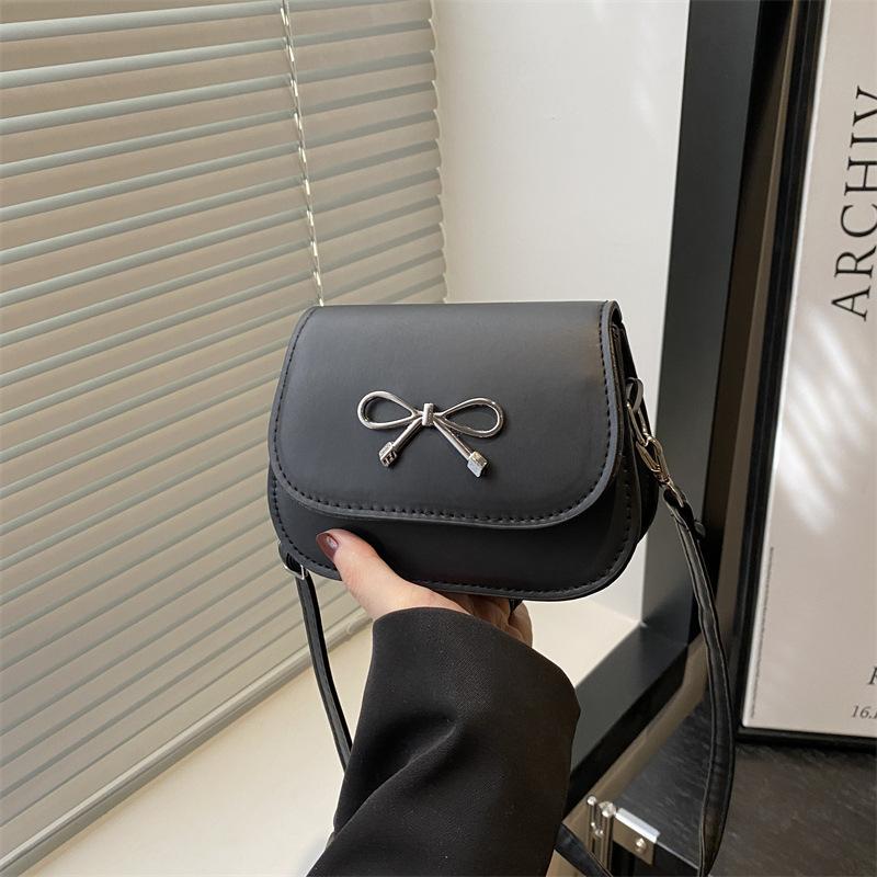 Premium Sense Popular Bag New Women's Bag Temperament Bow Shoulder Bag Personalized Fashion Versatile Messenger Bag
