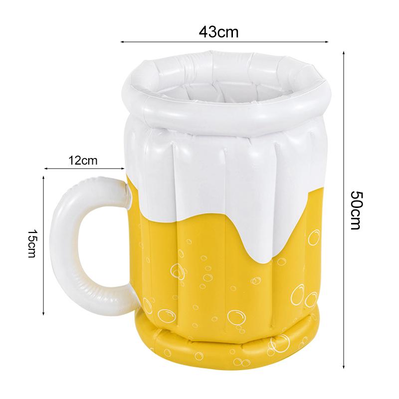 1/2pcs PVC Inflatable Ice Bucket Beer Cooler Funny Hawaiian Birthday Party Decoration Summer Beach Pool Outdoor BBQ Supplies