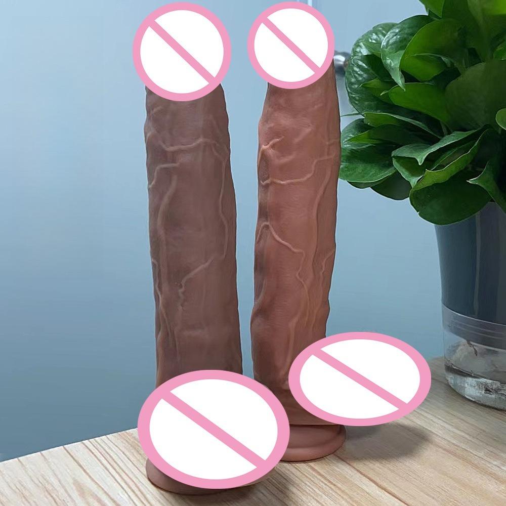 Thick Double-layer Silicone Dildo Super Soft and Meaty Female Liquid Silicone Masturbator