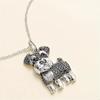 Exquisite Schnauzer Pendant Necklace Puppy Collar Chain Shiny Fashion Necklace  Unisex