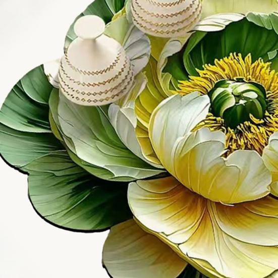 3D Flower Diatom Mud Soft Mat Absorbent Bar Counter Pad for Cups Kitchen Sink Quick-drying Wash Basin Tray Decorative Diatomite Coaster