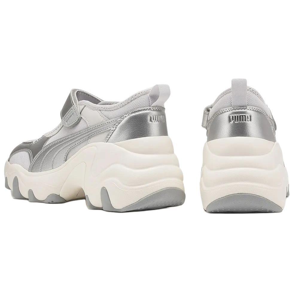 Puma Pulsar Wedge Comfortable Mary Jane Low Top Casual Shoes Women sneaker Gray Silver 398677-06