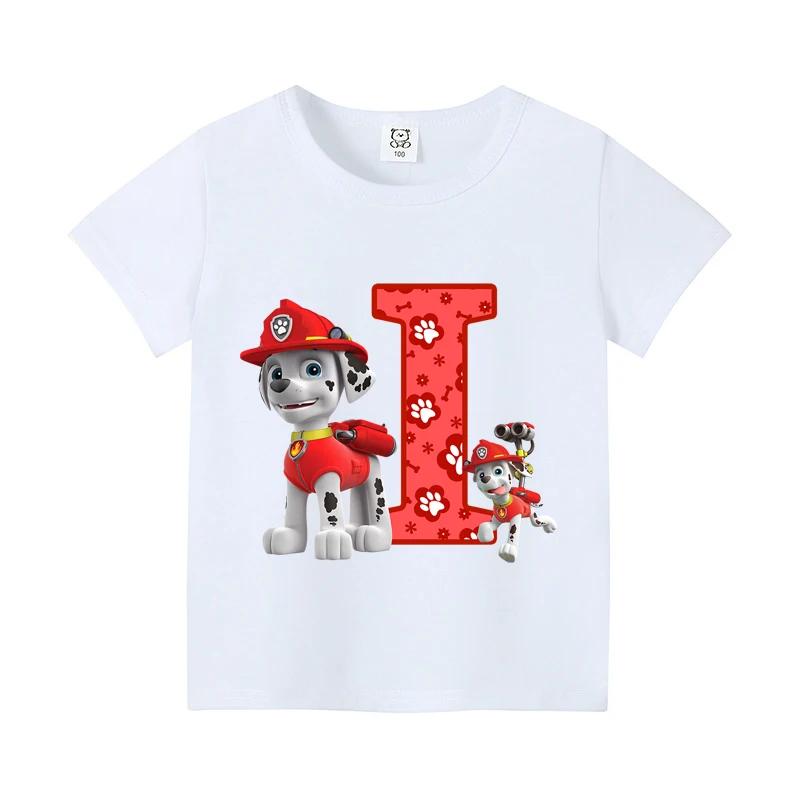 PAW Patrols Children Short Sleeve T-shirt Summer Kids Cartoon Printed Clothing Boy Casual Cotton Tee Girl Anime Cute Tops Gifts