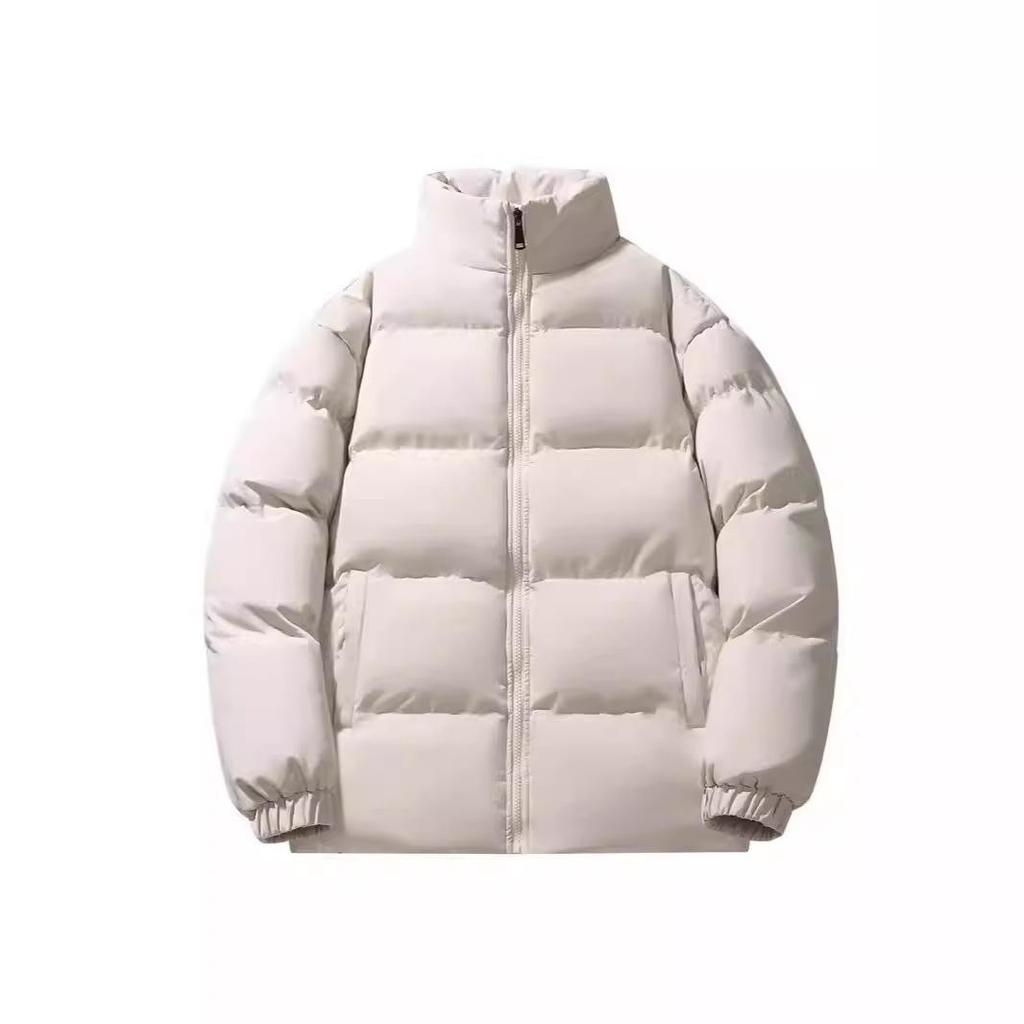 Herren- und Damen-Gleiche Stehkragen Baumwollgepolsterte Kleidung, Lockere Winterwarme Oberteile, Lässige Einfarbige Daunenbaumwollgepolsterte Kleidung für Paare, Herren