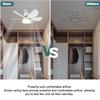 ZK30 Ceiling Fan Light Remote Control E26/E27 Base Dimmable Ceiling Fan with Light for Garage Bathroom Bedroom Kitchen