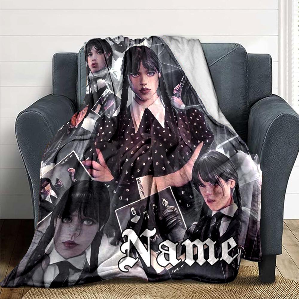 Custom Name Musician Purple Frame Party Blanket For Couch Bed Plush Cozy Fuzzy Blanket Super Soft Warm Blankets For Fall And Winter 0916164