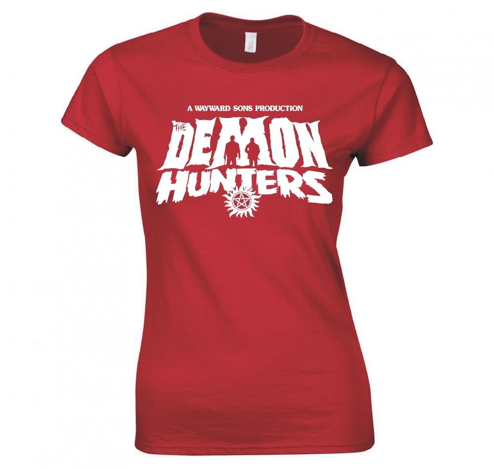 Supernatural Wayward Sons Production The Demon Hun Ladies Skinny Fit TShirt S