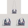Denim Moon Bag For Women With Puncture Design And Star Punk Style For Daily Use