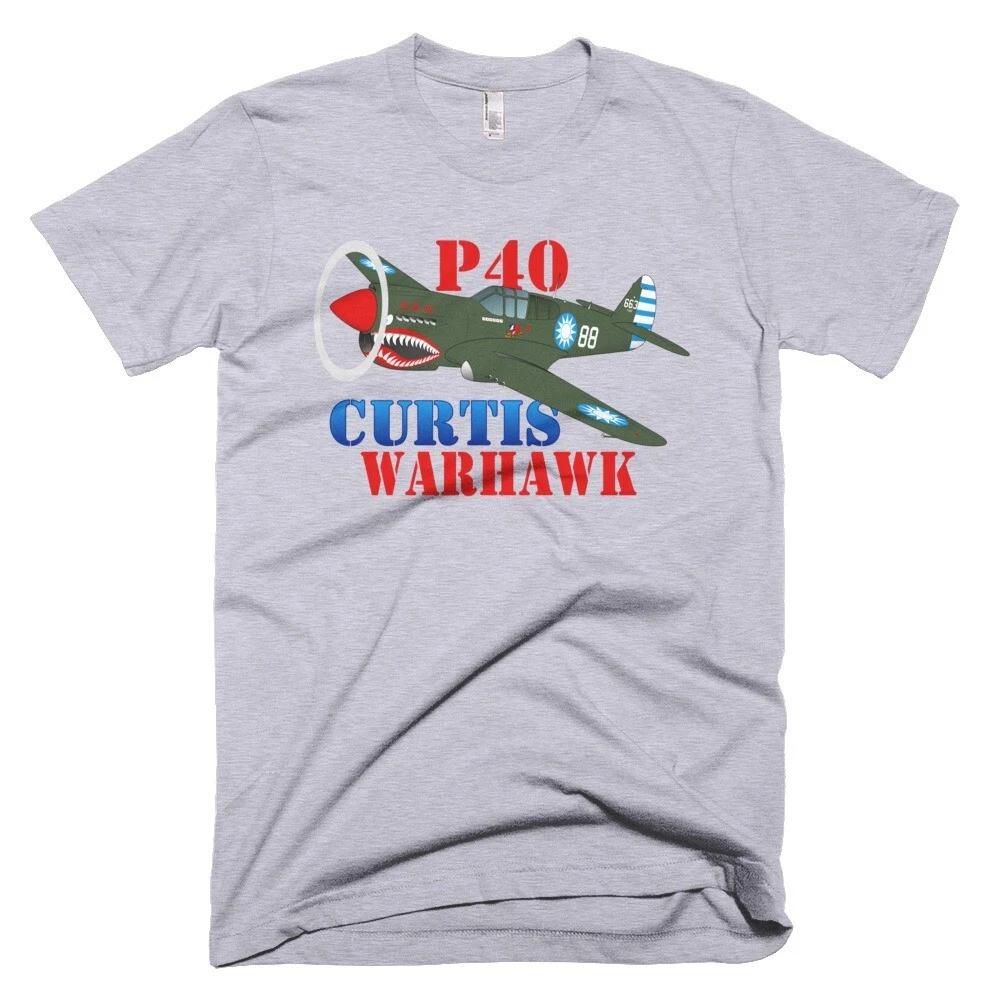 

Curtis P-40 Warhawk Airplane T-shirt- Personalized with N# L