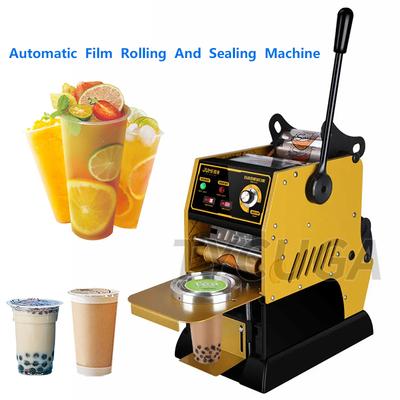 Manual Paper/Plastic Cup Sealer Automatic Film Rolling Cup Sealing Packaging Machine For Commercial Coffee/Juice/Milk Tea Shop