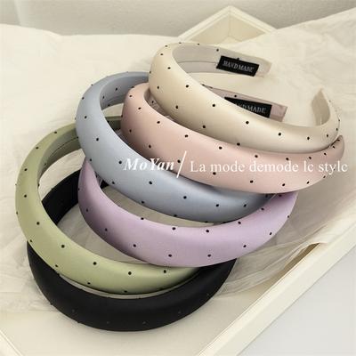 Fresh and Fashionable Polka Dot Hairband for High Ponytail Headband and Face Washing Hair Clip