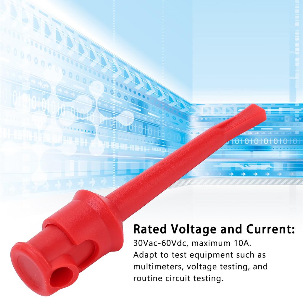 10pcs J.30007 Multimeter Test Hook Clip Soldering Electronic Test Hook for Voltage Testing Routine Circuit Testing