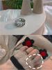 Sterling Stylish 925 Silver Womens Ring With Unique Open Design And Retro Smile Face For A Distinctive Fashion Statement