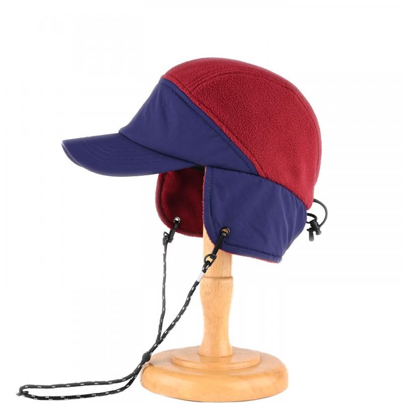 Unisex Fleecemütze Colorblock mit Ohrenschutz Winter Warme Mütze für Outdoor-Aktivitäten