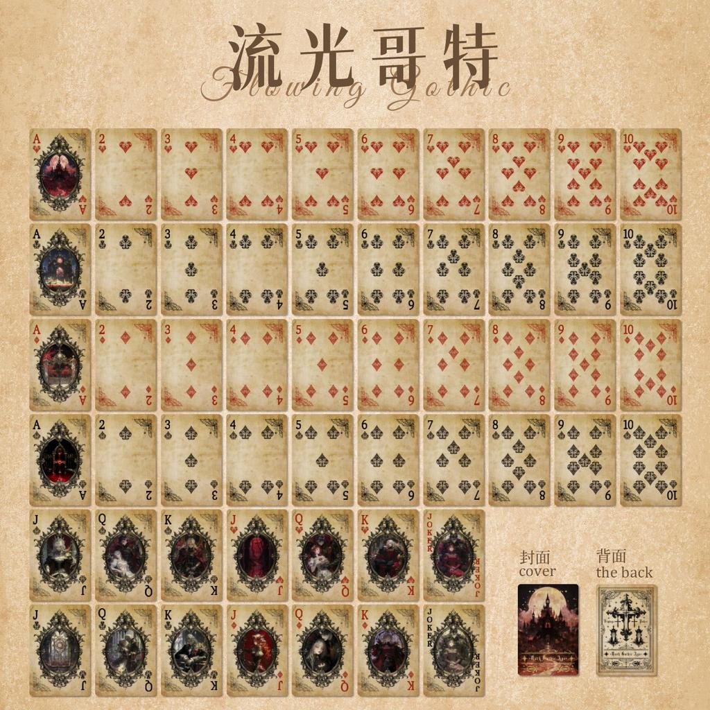55 pcs Vintage Girl Character Card Paper, Poker-Themed Decorative Paper for Puzzle & Entertainment Crafts