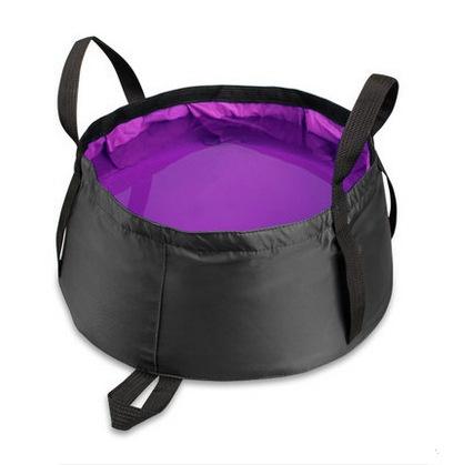 8,5L Bärbar Utomhusresor Vikbar Vikbar Camping Handfat Hink Skål Diskbänk Tvättpåse Vattenhink Ultralätt