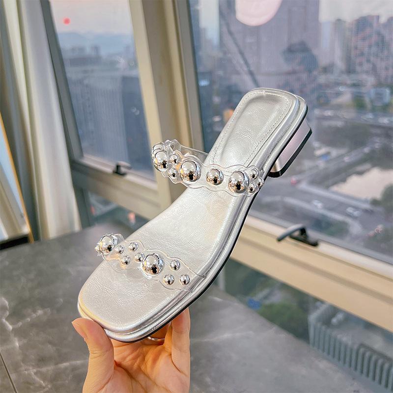 

Сказочные фэн-шуй бриллиантовые тапочки женские летние модные с высоким чувством прозрачные с надписью и повседневные модные хрустальные сандалии 35 серебряный