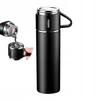Thermos Mug For Coffee Tea With Spout Vacuum Lock Steel Black Leakproof 500Ml