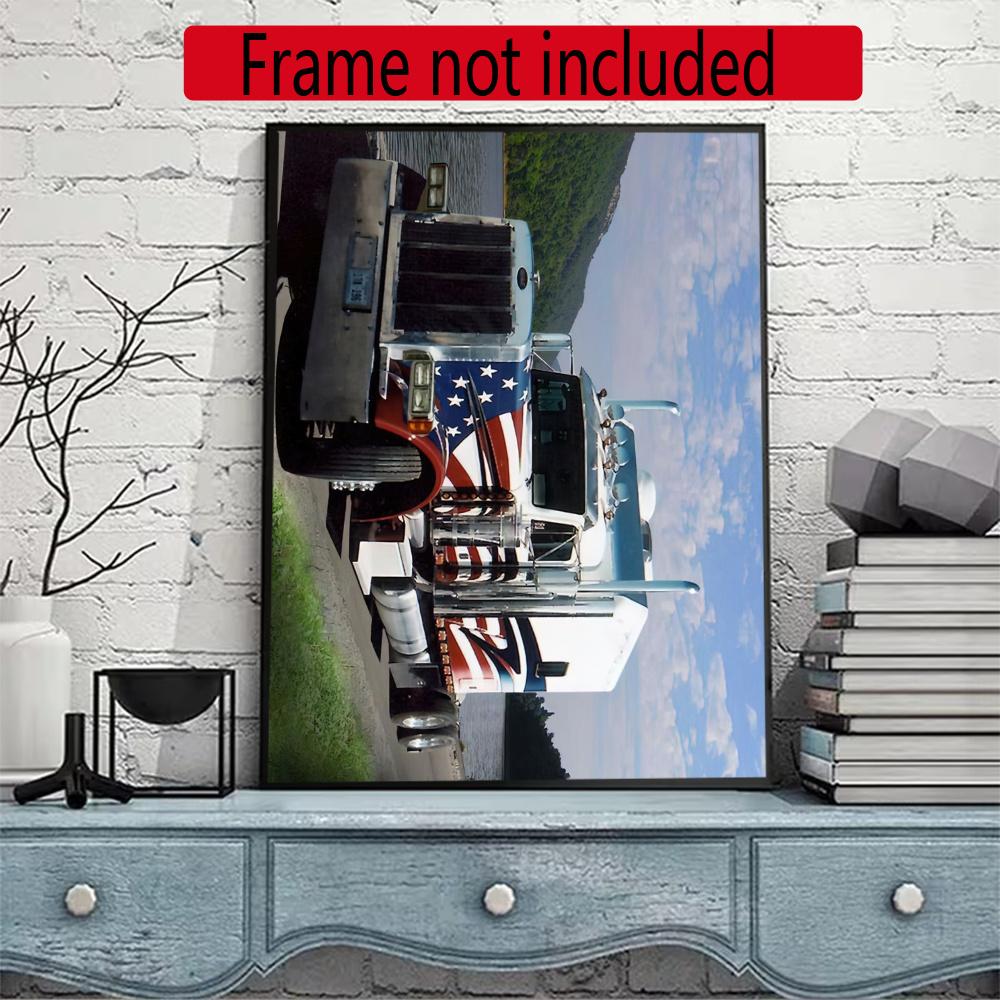 Kenworth 5D Diamond Painting Round Diamond Rhinestones Mosaic Diamond Embroidery Wall Paintings Rhinestones Gift Frameless