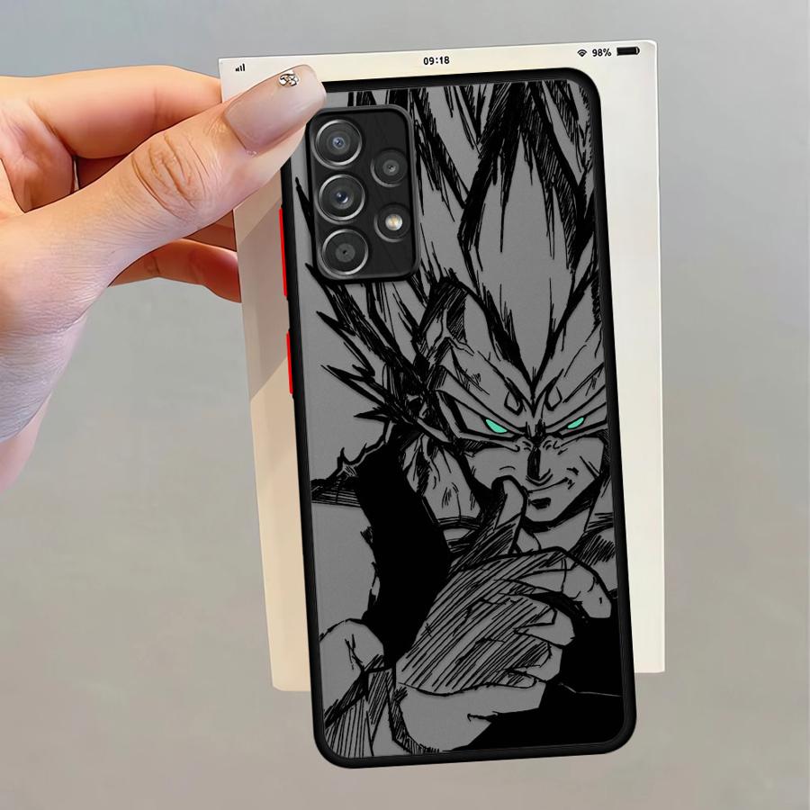

Dragon Ball Goku Vegeta Black Edge Shell Phone Case for Samsung Galaxy A36 A53 A56 A24 A52 A72 A23 A22 A33 A32 A54 A26 A35 A21s Galaxy A33 5G