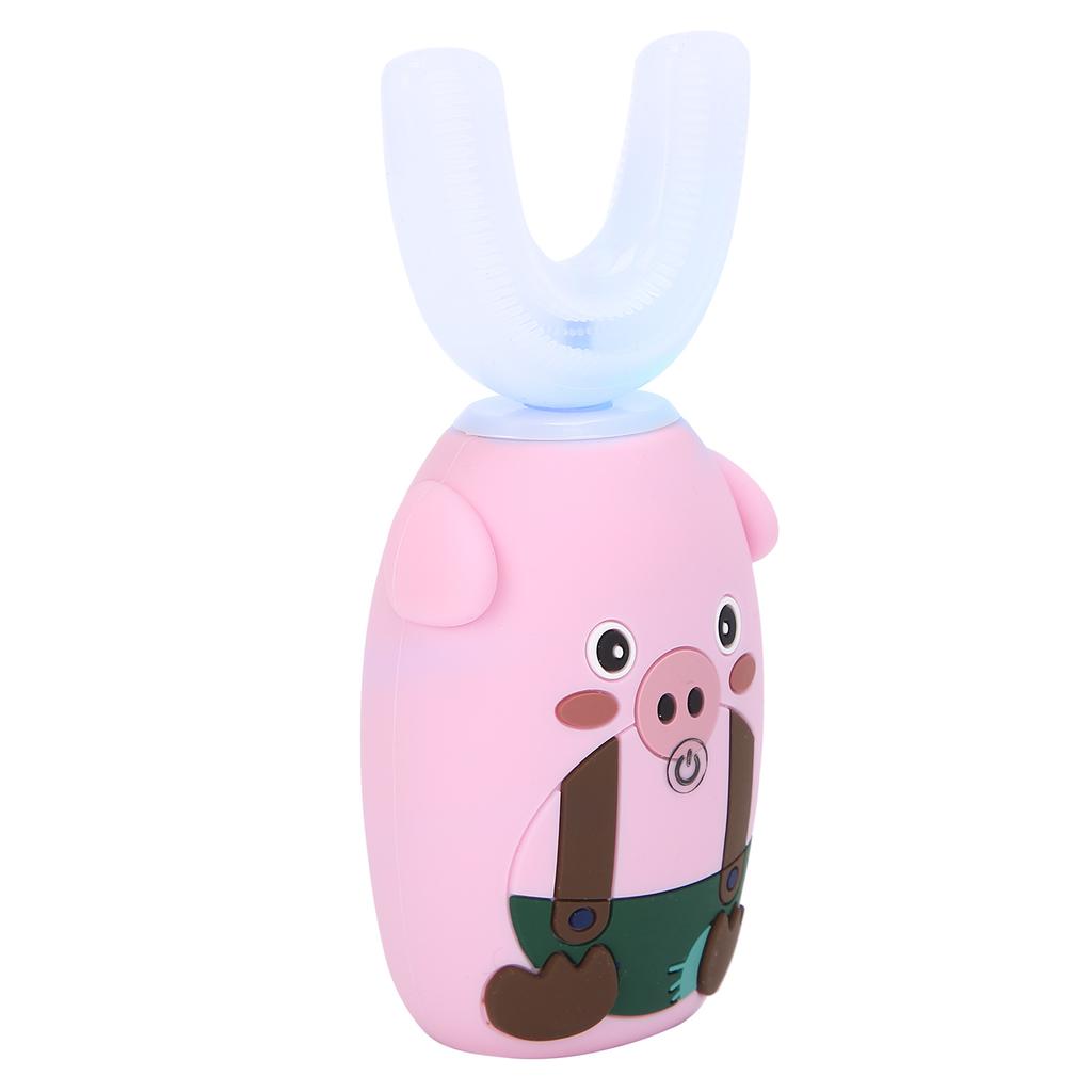 U shaped Automatic Toothbrush Teeth Cleaning Sonic Electric Toothbrush for Children(Pink )