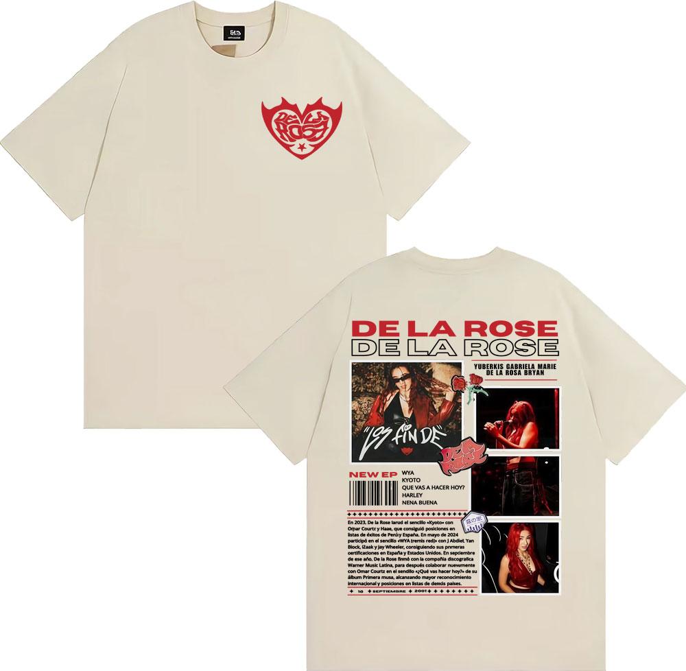 2025 Summer Singer Della Rose Album Tour Merch Tshirt Harajuku Mens Fashion Street Tshirt Casual Cotton Comfortable Tshirt