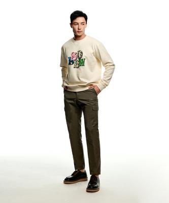 SOLEW Bio-Washed Cargo Chino Pants_Dark Khaki