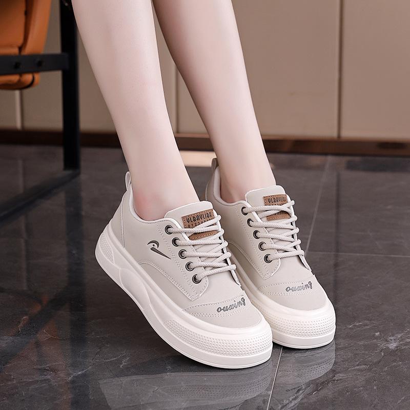 Spring Student Versatile Little White Board Shoes Women's Retro Flat Bottom Low-top Casual Single Shoes Lightweight Breathable Sports Shoes