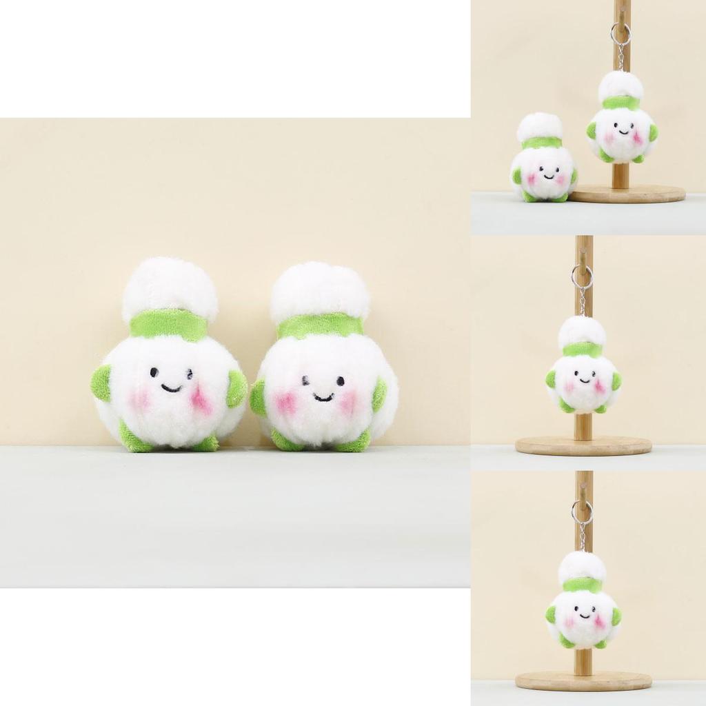 Garlic Shaped Plush Toy Keychain With Soft Short Plush For Bag Accessories