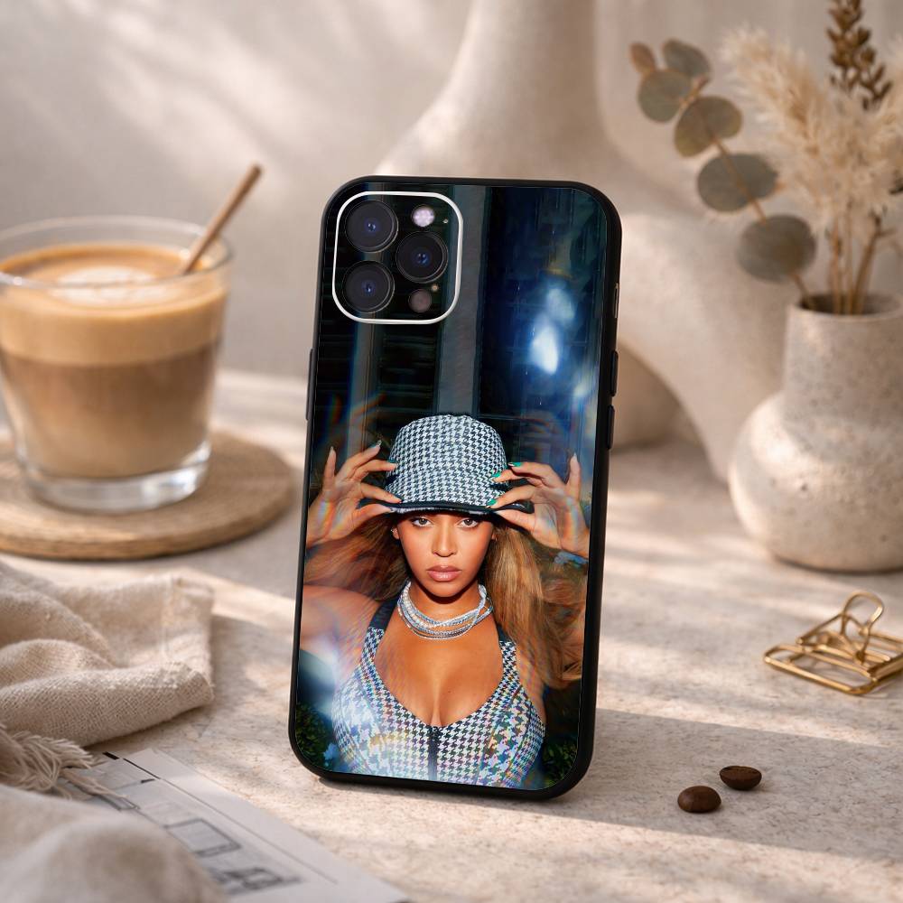 Singer B-Beyonce Phone Case For iPhone17,16,15,14,13,12Plus,Pro Max,XS,5G Soft Silicone Black Cover iPhone16promax