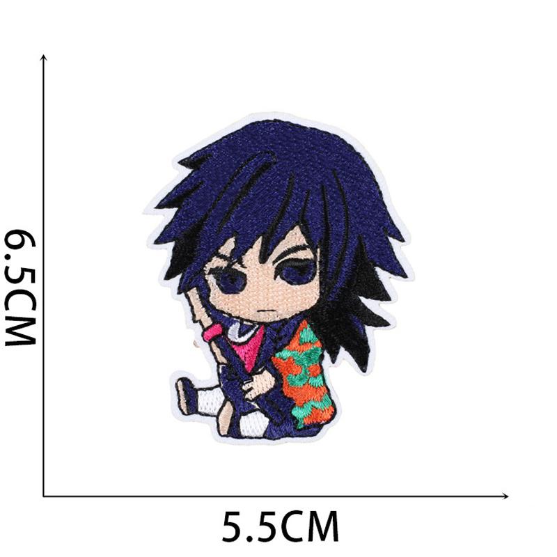 19Pcs/Set Anime Demon Slayer Q-Version Character Embroidery Patch Clothing Decoration