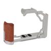 Camera Cage with Wood Handle Anodized Anti Slip Easy To Install Camera Video Cage for Nikon ZFC Silver