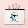 Do You Want To Be My Witness French Print Makeup Bag Female Neceser Toiletry Storage Linen Zipper Bags Wedding Gift for Witness