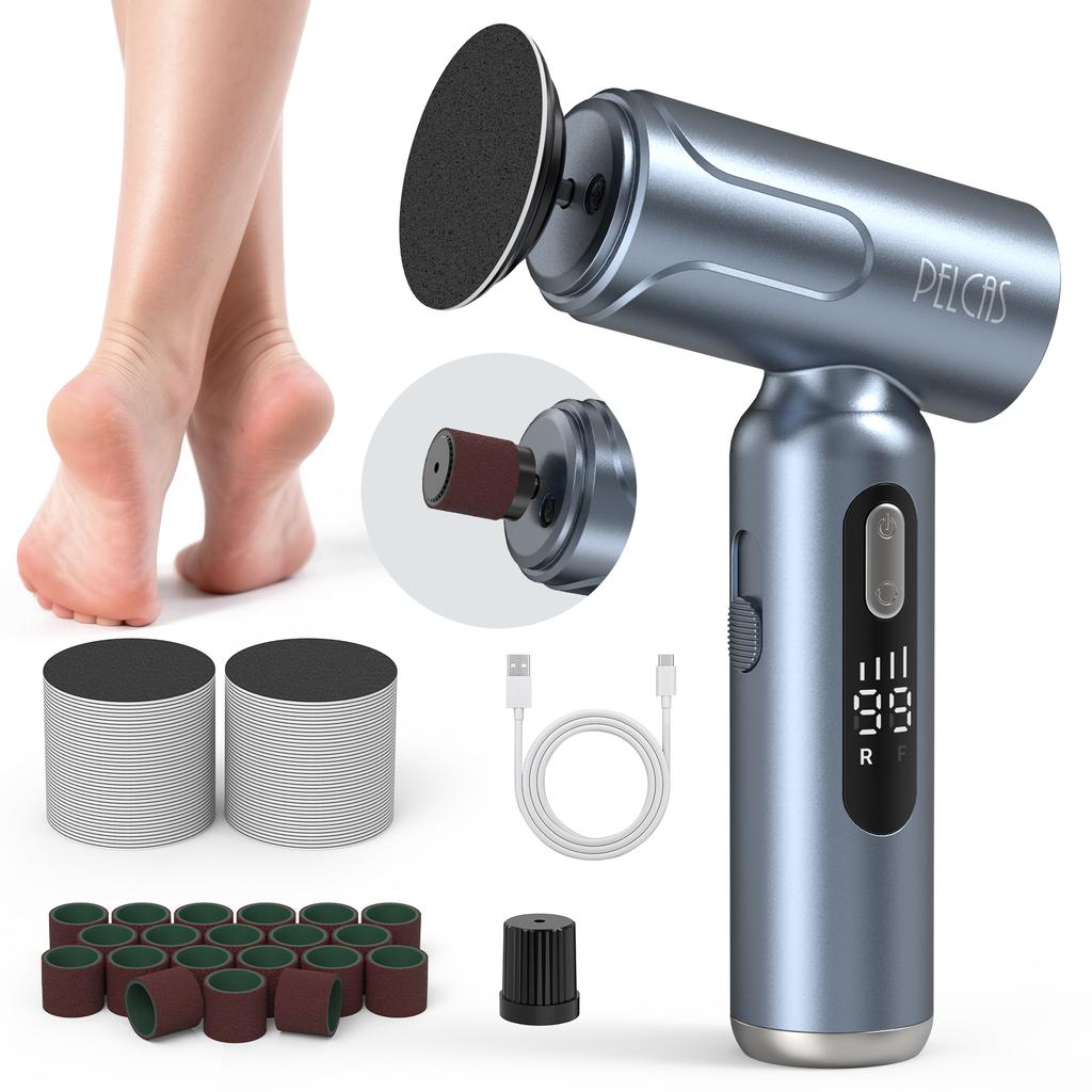 New Design Mini Portable Rechargeable Electric Long Handle Foot Polishing Machine Dead Skin Grinder Feet Care Pedicure Tools