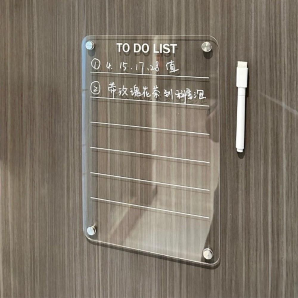 Message Note Monthly Weekly Planner Reusable Schedule Acrylic Calendar Board To Do List Frameless Magnetic Calendar Memo Office