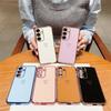 For Samsung Galaxy S24+ Case Love Heart Pattern TPU Phone Cover Electroplating Edge