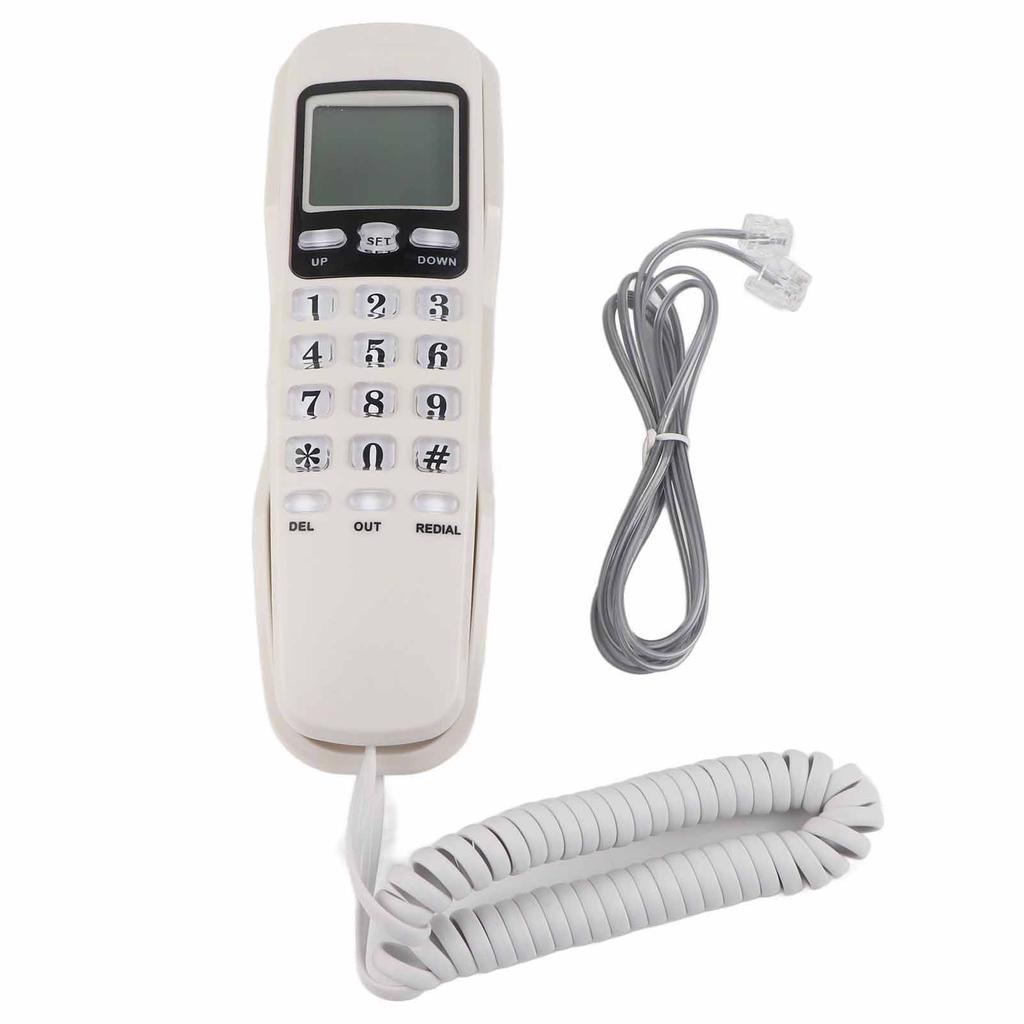 Wall Telephone Hotel Incoming Caller ID LCD Display Landline Phone Black