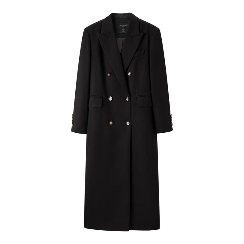 Peacebird Women's Elegant Long Wool Blend Coat