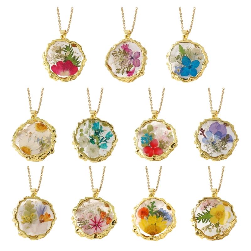 Collana Floreale in Resina Leggera Catena Regolabile per la Clavicola per Pelli Sensibili Accessorio Gioiello da Indossare Ogni Giorno