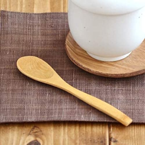 Tableware East: Stylish and comfortable oval (natural) spoon (bamboo)